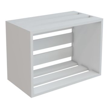 Table d'appoint rectangulaire Rønde boîte de stockage 43 x 64 x 33 cm blanc [en.casa]