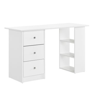 Bureau Lemberg 120 x 49 x 72 cm blanc [en.casa]