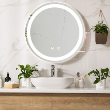 Miroir LED Maratea 70 x 70 x 3 cm argent pro.tec