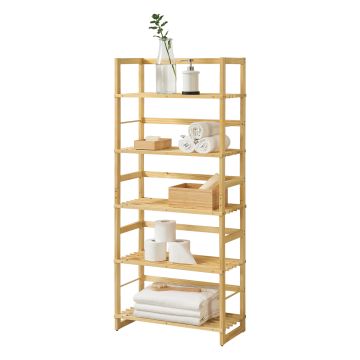 Étagère de rangement Luster 58 x 27 x 140 cm Naturel [en.casa]