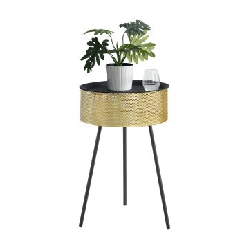 Petite table Gällivare 65 x 40 cm noir doré [en.casa] 