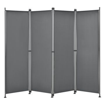 Brise-vue Modica à 4 Panneaux Polyester 215 x 170 cm Gris Ardoise [pro.tec]