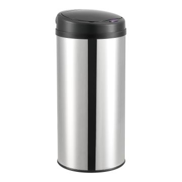 Poubelle à Capteur Acier Inox 42 Litres Argenté [en.casa]