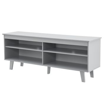 Meuble TV Stenløse 58 x 150 x 38 cm gris clair [en.casa]