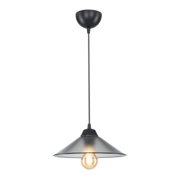 Suspension Hereford en plastique hauteur 48 cm E27 noir / gris [lux.pro]