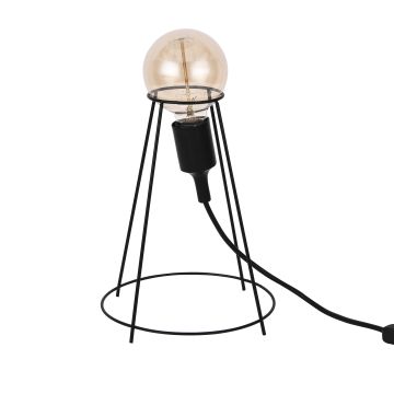 [lux.pro] Lampe de table design - noir - abat-jour Ø: en haut: 8 cm en bas: 20 cm - E27