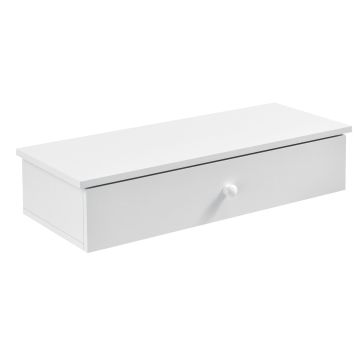 Étagère Murale avec Rangement Blanc 60 x 24 x 12,6 cm [en.casa]