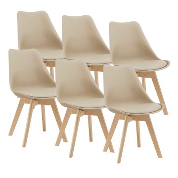 Lot de 6 Chaises de Salle à Manger Fläten 81 x 49 x 57 cm [en.casa]