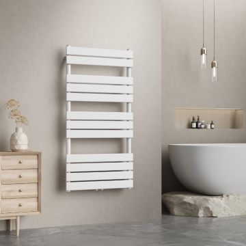 Radiateur sèche-serviettes Voss à lames plates acier 120 x 60 cm blanc [neu.haus]