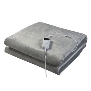 Couverture chauffante électrique Archi 120W 180 x 130 cm gris foncé [en.casa]