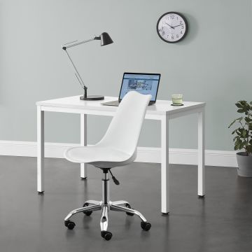 Chaise de Bureau Atherton à Roulettes Réglable en Hauteur Similcuir [en.casa]