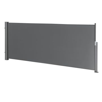 Store pour Balcon Mulhacén Latéral Acier Polyester 120 x 300 cm Gris [pro.tec] 