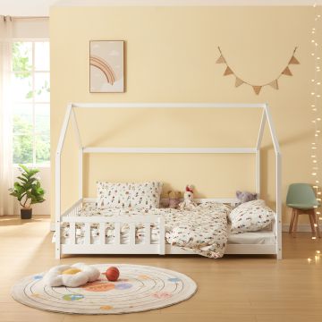 Lit cabane Hesel pour enfants bois de pin [en.casa]