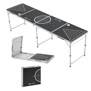 Table de beer pong Ibiza pliable à hauteur réglable 240 x 60 cm [en.casa]