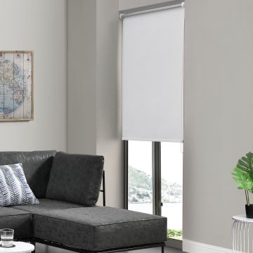 Store Enrouleur Orkanger Sans Perçage Réglage en Continue 45 x 150 cm Blanc [en.casa]