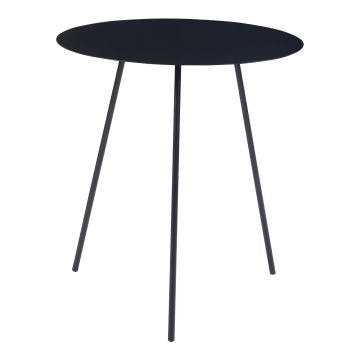 Table d'appoint Sula avec plateau rond métal 53 x 50 cm noir [en.casa]