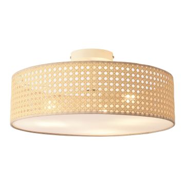 Plafonnier Ascot 3 x E27 blanc aspect rotin lux.pro