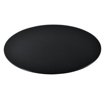 Plateau de Table Glasgow en Verre ESG Diamètre Ø 80 cm Noir [neu.haus]