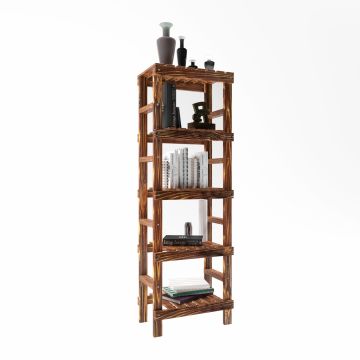 Étagère polyvalente Kinnula bois de pin 120 x 40 x 25 cm bois foncé [en.casa]