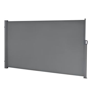 Store pour Balcon Mulhacén Latéral Acier Polyester 160 x 300 cm Gris Ardoise [pro.tec] 