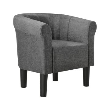 Fauteuil Jelgava 70 x 70 x 58 cm Gris Foncé [en.casa]