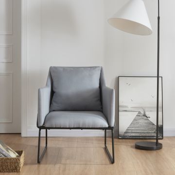 Chaise de salle à manger Juupajoki 82 x 68 x 78 cm gris noir [en.casa]