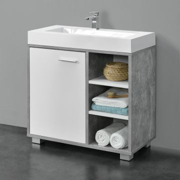 Meuble Sous Lavabo pour Salle de Bain Narvik 56 x 60 x 31 cm [en.casa]