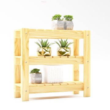 Étagère autoportante Multia bois de pin 40 x 43 x 15 cm [en.casa]