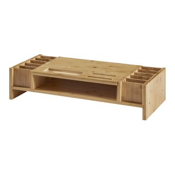 Support d'écran Hartola bambou 65 x 28 x 15 cm naturel [en.casa]