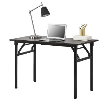 Table Pliante de Salle à Manger 120 x 60 cm à Hauteur Réglable pour 4 Personnes Marron Foncé Noir [neu.haus] 