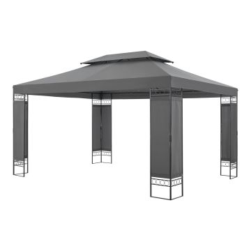 Tonnelle de jardin Lanciano avec structure en acier 400 x 300 x 265 cm [en.casa]