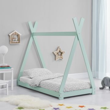 Lit de Tipi pour Enfant Onejda 70 x 140 cm Menthe [en.casa]