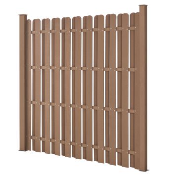 Clôture de Jardin Bois Composite WPC Marron 185 x 193 cm [neu.holz]