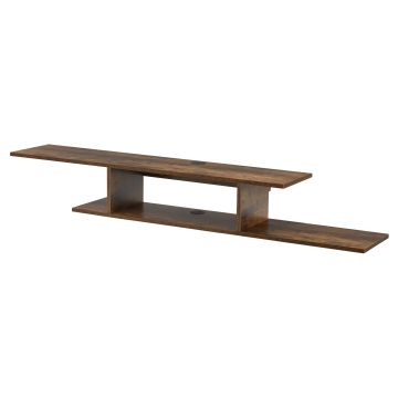 Étagère murale pour TV Støvring 21 x 150 x 25 cm effet bois foncé [en.casa]