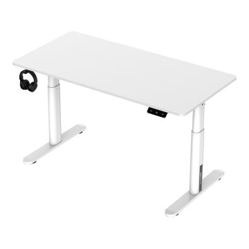 Bureau électrique à hauteur réglable pour enfants Ringe 120 x 60 cm blanc [pro.tec]