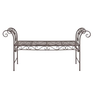 Banc de Jardin Vintage Cossila Extérieur Métal 70 x 147 x 46 cm Bronze [en.casa]