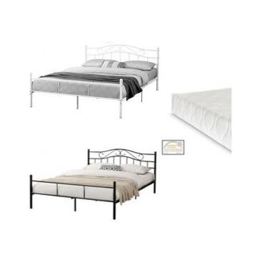 Cadre De Lit Double Florenz avec matelas Plusieurs tailles et couleurs [en.casa]