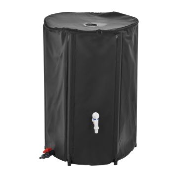 Récupérateur d'eau Réservoir d'eau Inoxydable et Résistant aux UV 250 L 60 x 88 cm [casa.pro]