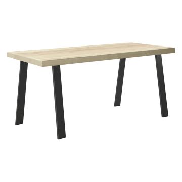 Set de 2 Pieds de Table Kraftisried DIY en Acier 55 - 70 x 72 cm Noir Mat [en.casa]