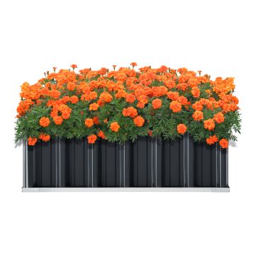 Jardinière Zevenaar acier galvanisé anthracite [en.casa]