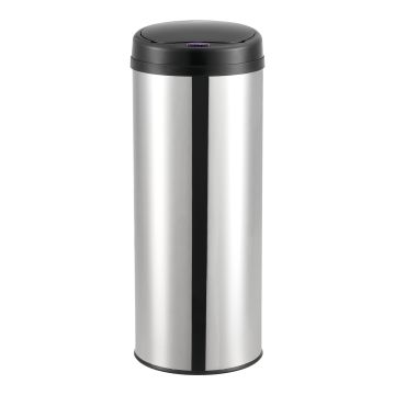 Poubelle à Capteur Acier Inox 47 Litres Argenté [en.casa]