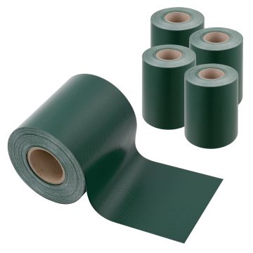 Lot de 4 bandes de brise-vue Jesteburg PVC 140 m x 19 cm 26,6 m² vert mousse RAL 6005 [en.casa]