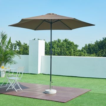 Pied de parasol rond Bomba en granit 38 x 9 cm gris casa.pro