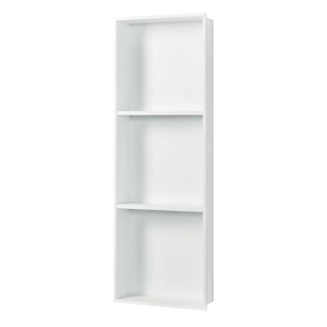 Étagère encastrée Kristinehamn à 3 niveaux acier inoxydable 92 x 32 x 10 cm blanc mat [neu.haus]