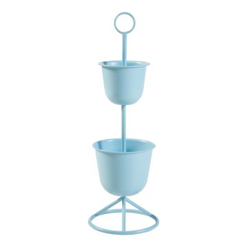 Porte-plantes Alphen 77 x 26 cm 2 cache-pots bleu clair [en.casa]