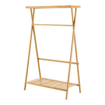 Portant à vêtements Horten bambou 140 x 90 x 45 cm naturel [en.casa]