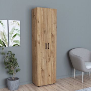 Armoire à 2 portes Åsnes 178 x 49 x 32 cm effet chêne [en.casa]