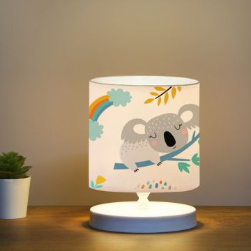 Lampe de bureau Maidstone pour enfant 22 cm blanc à motif de koala [lux.pro]