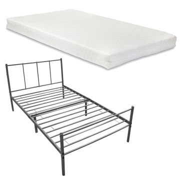 Cadre de Lit avec Matelas Laos Plusieurs tailles et couleures [en.casa] [neu.haus]