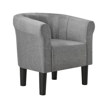 Fauteuil Jelgava 70 x 70 x 58 cm Gris [en.casa]